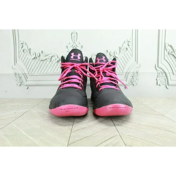 Under Armour  Black Leather Lace-up High Top Athletic Sneaker Shoes Size 10 - Picture 4 of 8